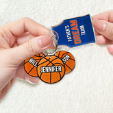 Daddy's Dream Team Basket - Personalized Acrylic Tag Keychain